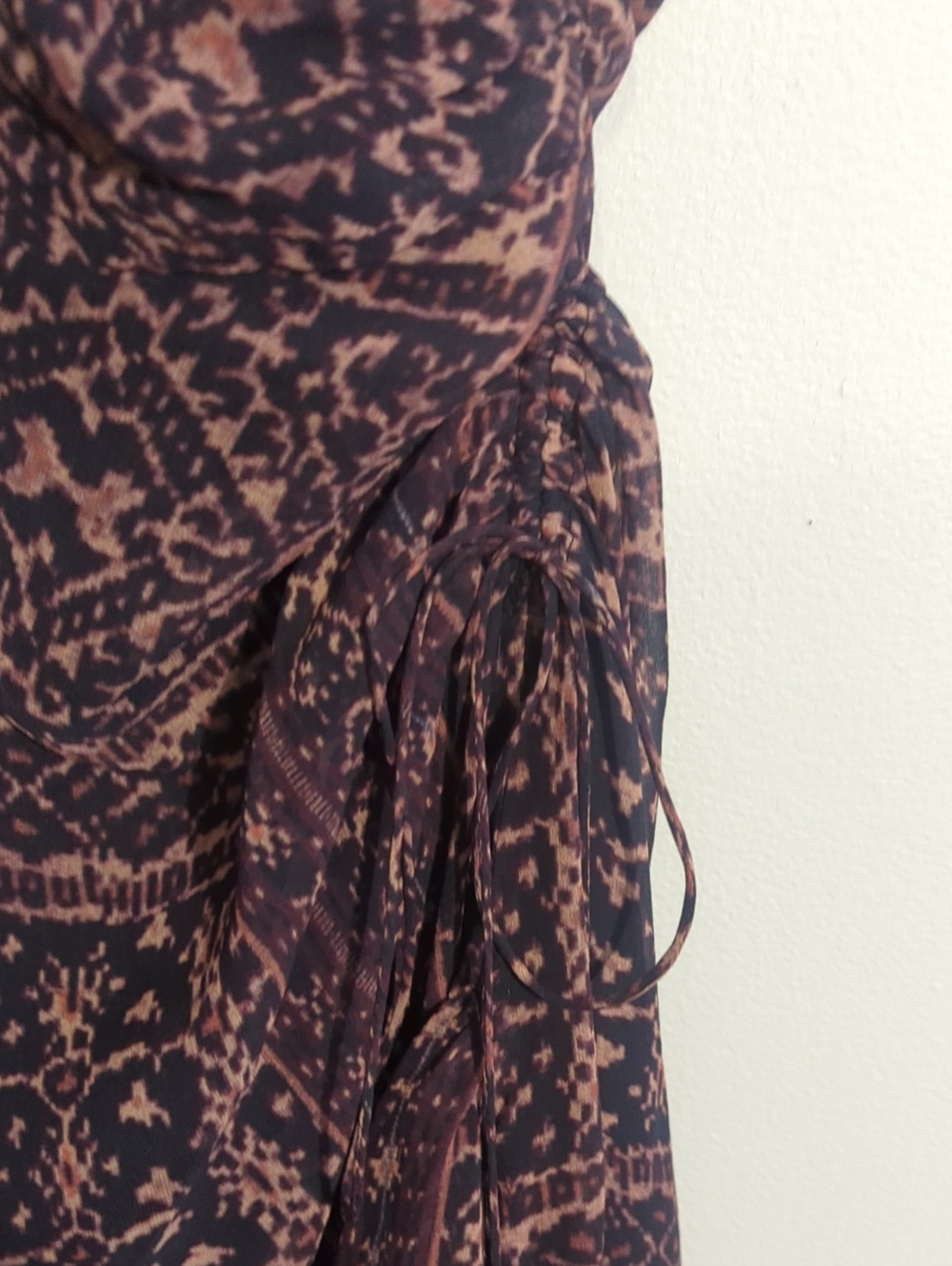 ULLA JOHNSON silk chiffon mini dress mini dress - size 8 - Picture 7 of 11